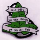 LOTR Lord of the Rings Lorien Leaf Enamel Pin